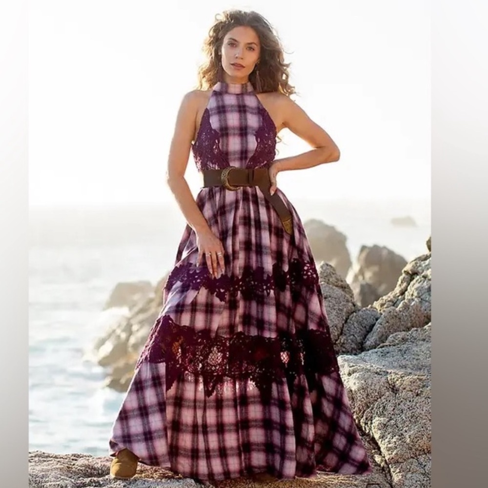 Joyfolie Mia joy maxi halter dress! Love this so much!